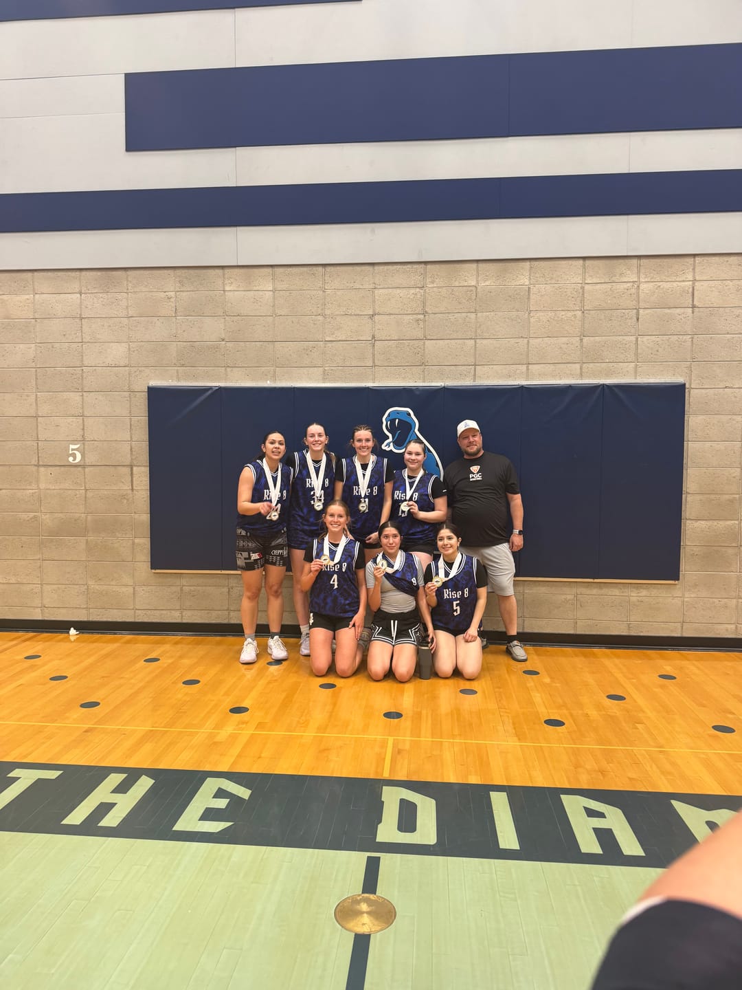 Customer photo review of Custom Reversible Basketball Suit for Adults and Kids Personalized Jersey Navy&Royal