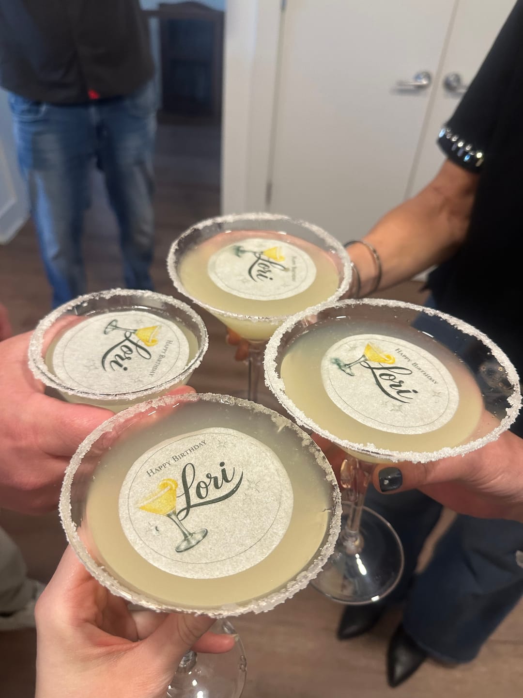 Customer photo review of Personalized Edible Monogram Drink Toppers - Custom Cocktail Garnishes