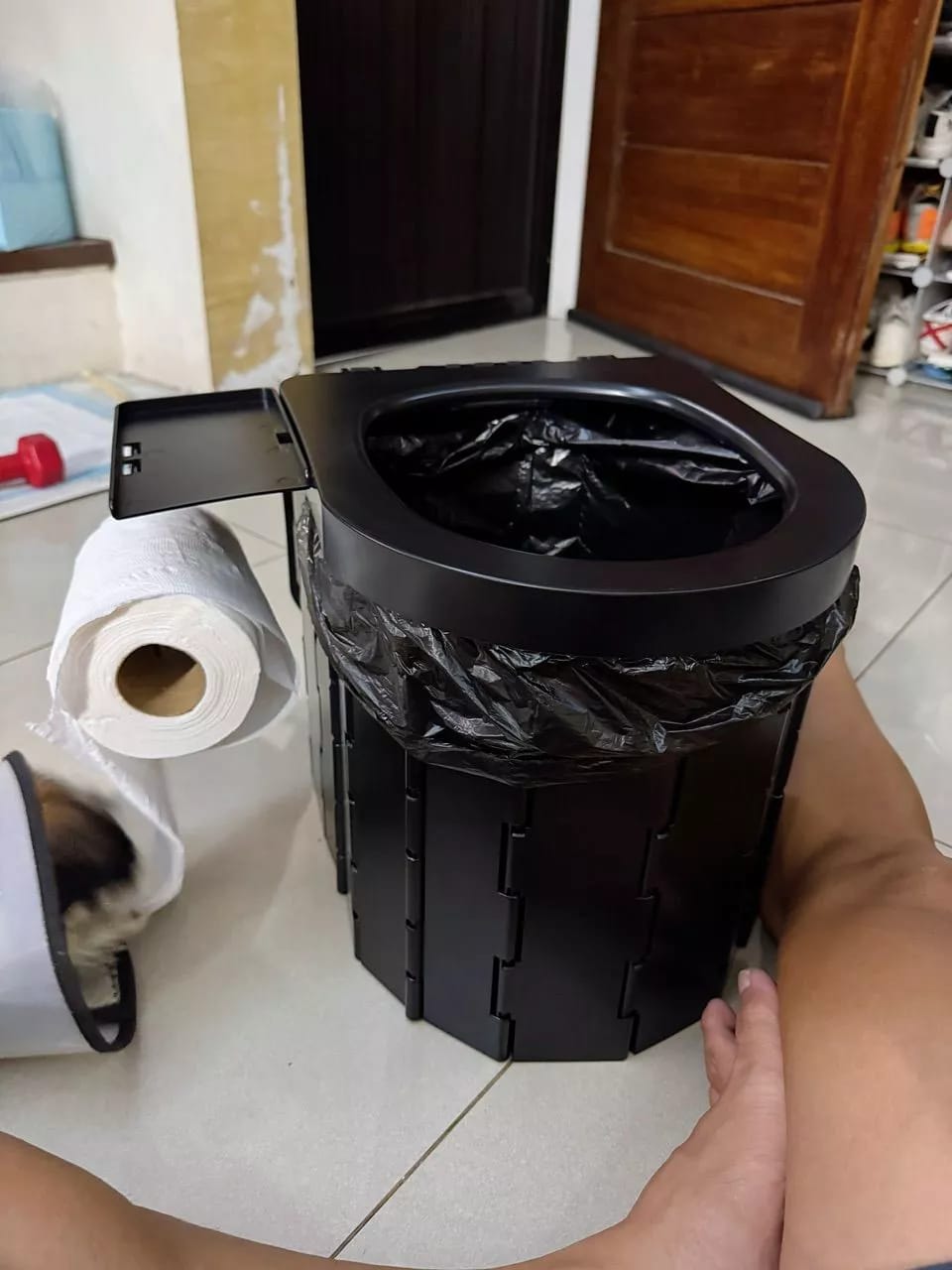 Customer photo review of Tragbare Falt-Toilette – Klappbare Campingtoilette für Erwachsene