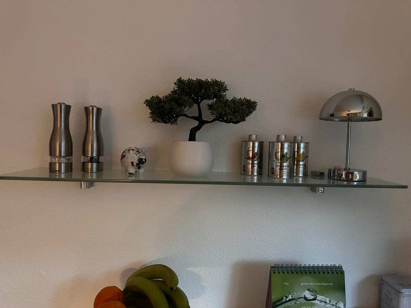 Customer photo review of Glasregal Badezimmer Glasablage, Badregal 8mm Hartglas, HALIX, Chrom Glanz, Satiniertes