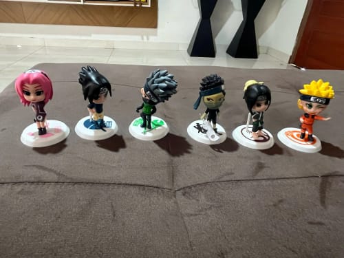 Customer photo review of 6 Pcs/Lot NARUTO Sasuke Gaara Uchiha Madara Figure 7-8cm 2 Style Personality Base Mini Figurines