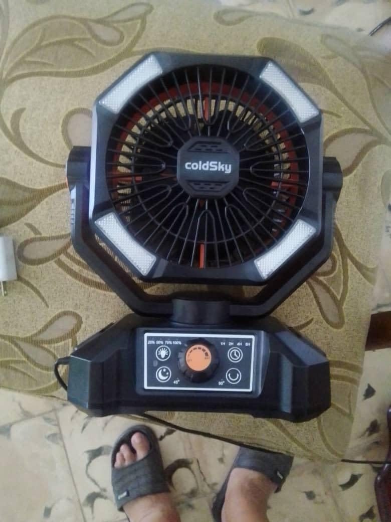 Customer photo review of 20000mAh Campingventilator mit LED-Laterne – 8-Stufen Akku-Ventilator