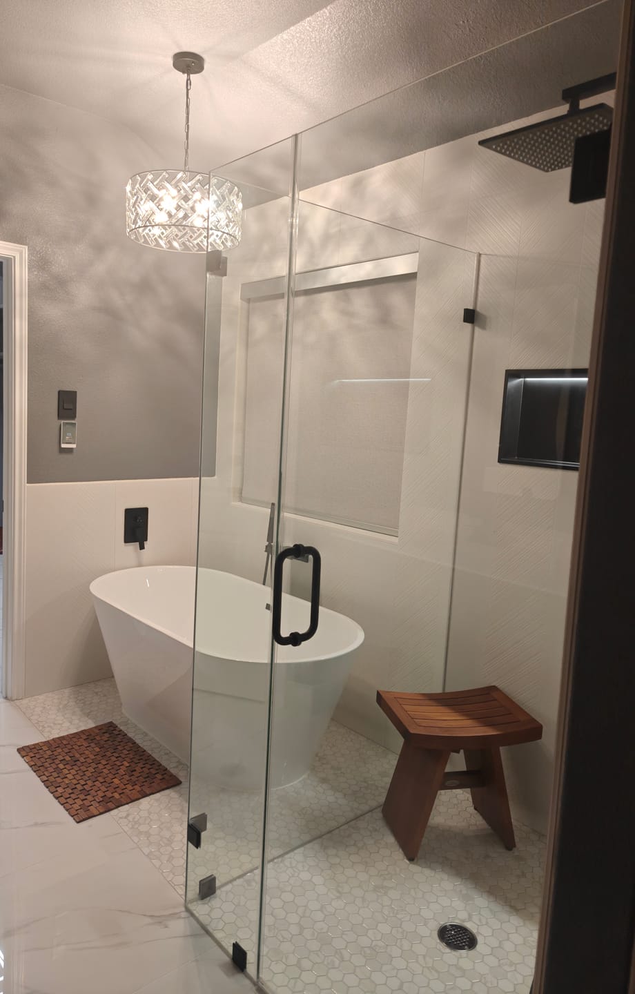 Customer photo review of SmartWings Motorized Roller Shades 100% Blackout Safari