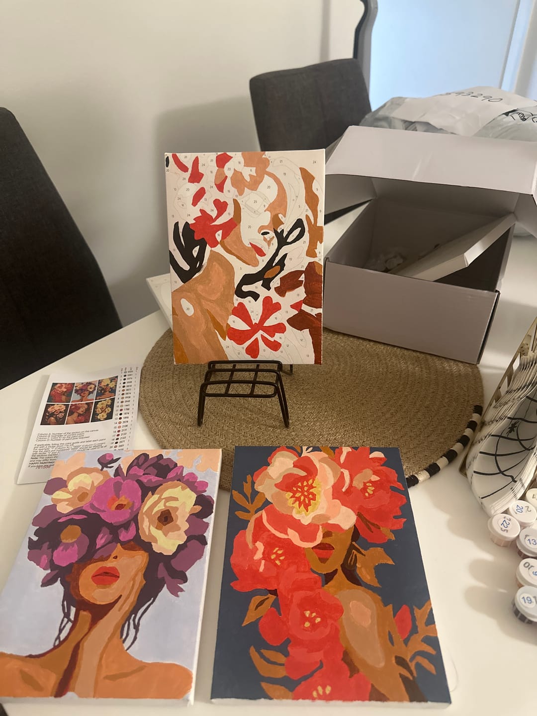 Customer photo review of 6 Mini Paintings - Flower Ladies Set