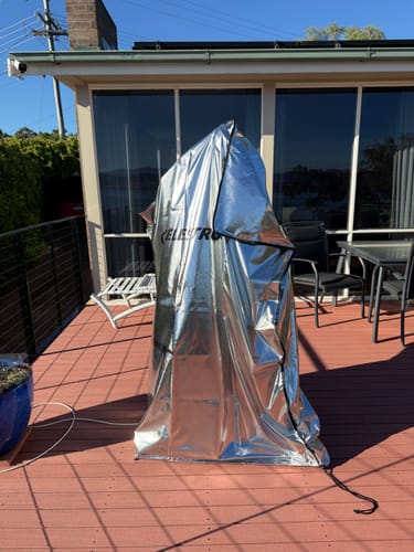 Customer photo review of Celestron Weatherproof Telescope Cover
