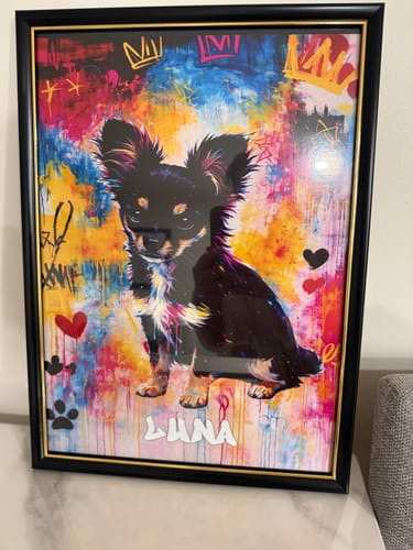 Customer photo review of Personalised Poster With Dog or Cat - Graffiti