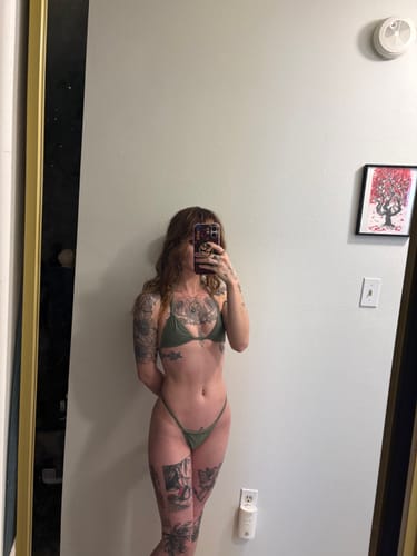 Customer photo review of 008 Micro Bikini Top - Evergreen