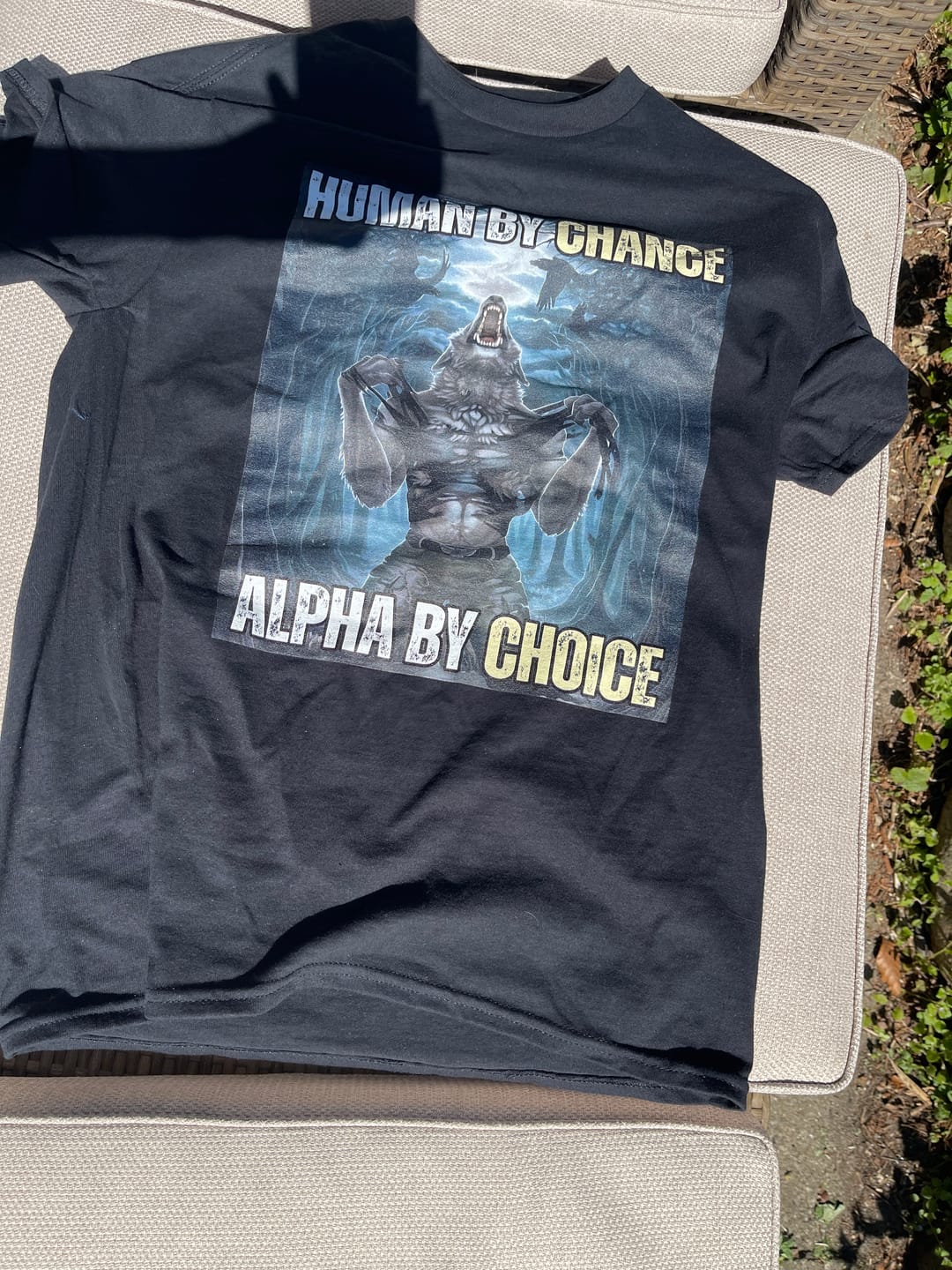Customer photo review of Human By Chance Alpha By Choice T-shirt