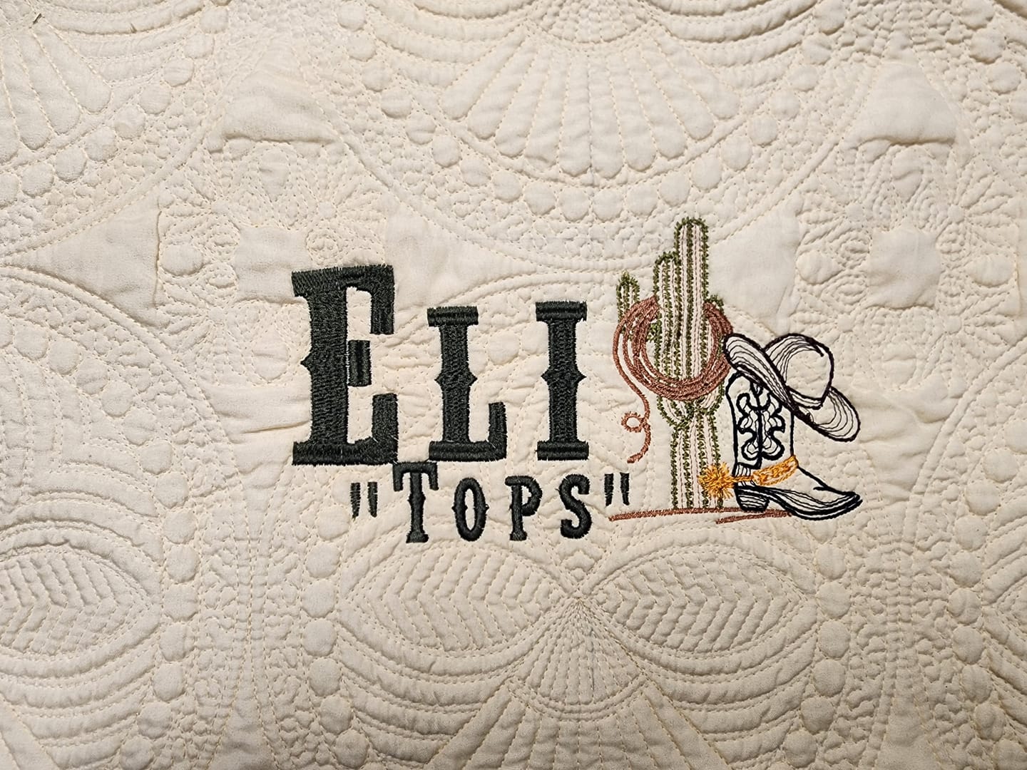 Customer photo review of Floriani Neutral Tones Embroidery Thread (1093yds)