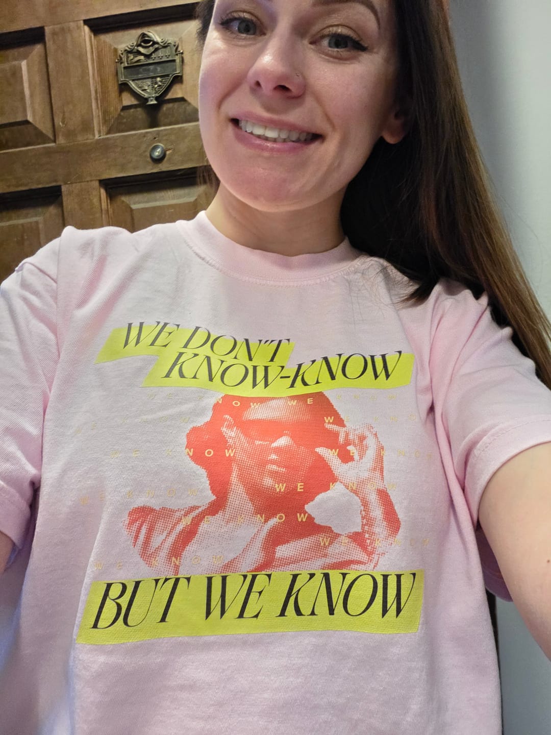Customer photo review of We Know Neon T-Shirt