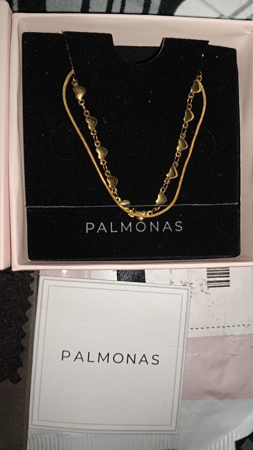 Customer photo review of Lovely Heart Two Layered Necklace