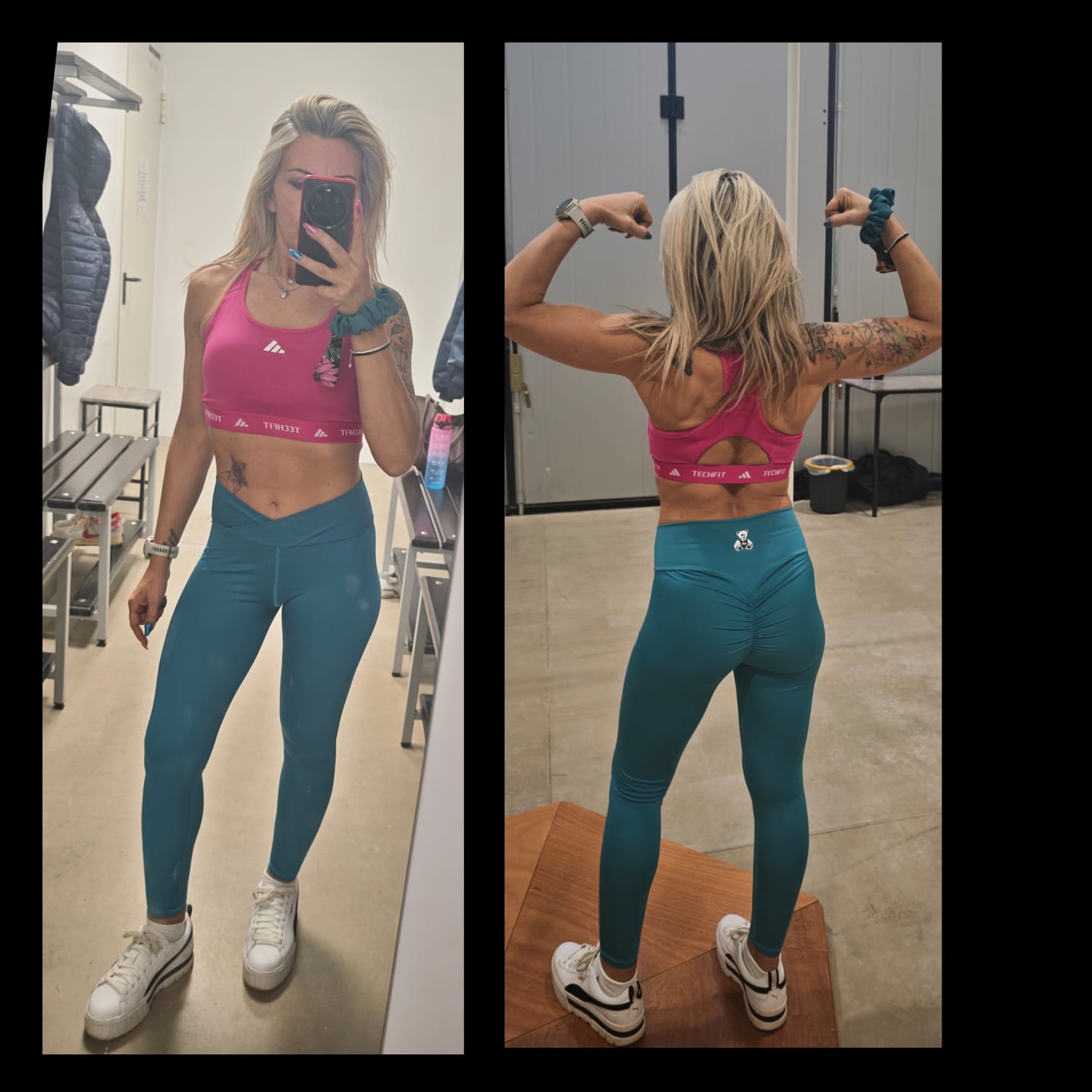 Customer photo review of LEGGINGS INTENSE VERDE SMERALDO