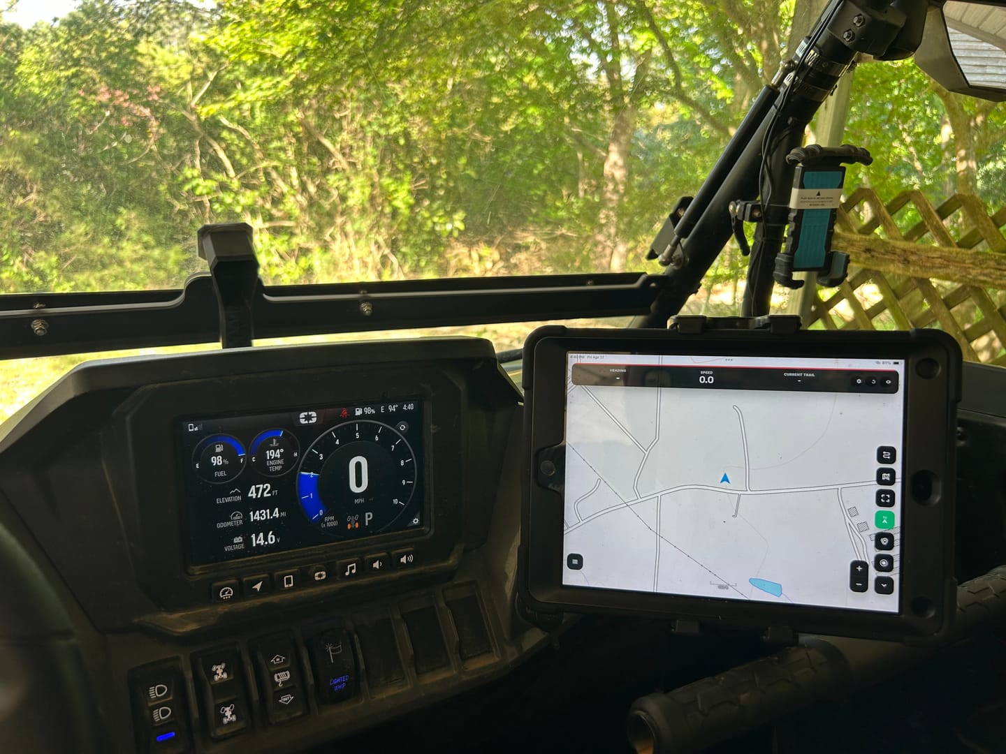 Customer photo review of 2024 - 2026 Polaris RZR XP1000 Grab bar phone mount