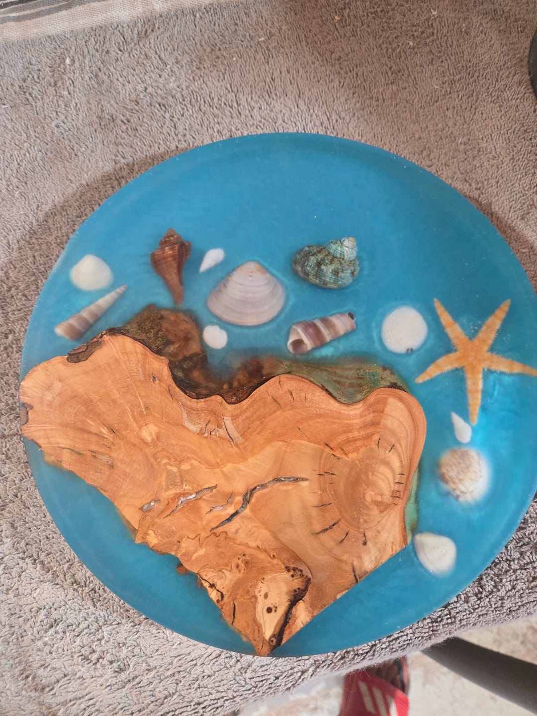 Customer photo review of 10x1" Round Silicone Mold For Epoxy Resin - 10" Circle Mold