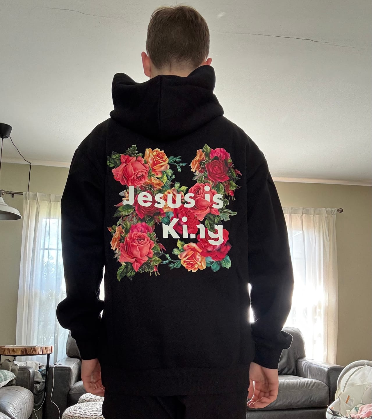 Customer photo review of Jesus Is King Hoodie