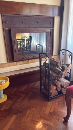 Customer photo review of Estante Para Leña Hierro 75x30x46 Organizador Leñero