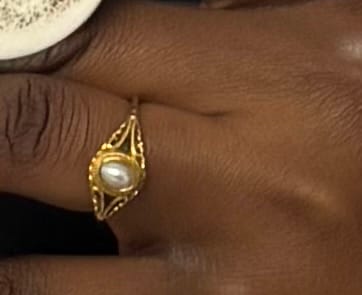 Customer photo review of Vintage Royal Pearl Ring