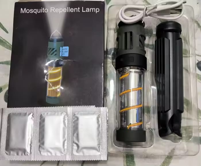 Customer photo review of 5-in-1 Camping Lamp – LED Flashlight & Mosquito Repellent Light