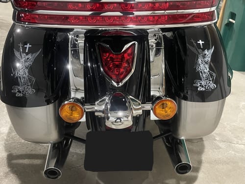 Customer photo review of SAINT MICHAEL Decal Sticker