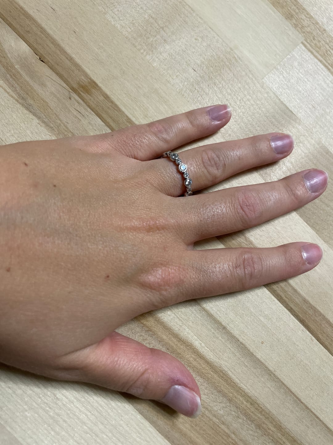 Customer photo review of Two Size Bezel Ring Band