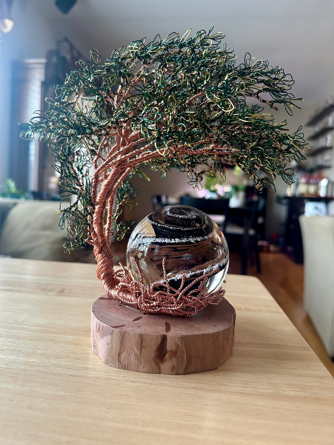Customer photo review of Reading Tree Of Life with Tranquil Swirl Orb