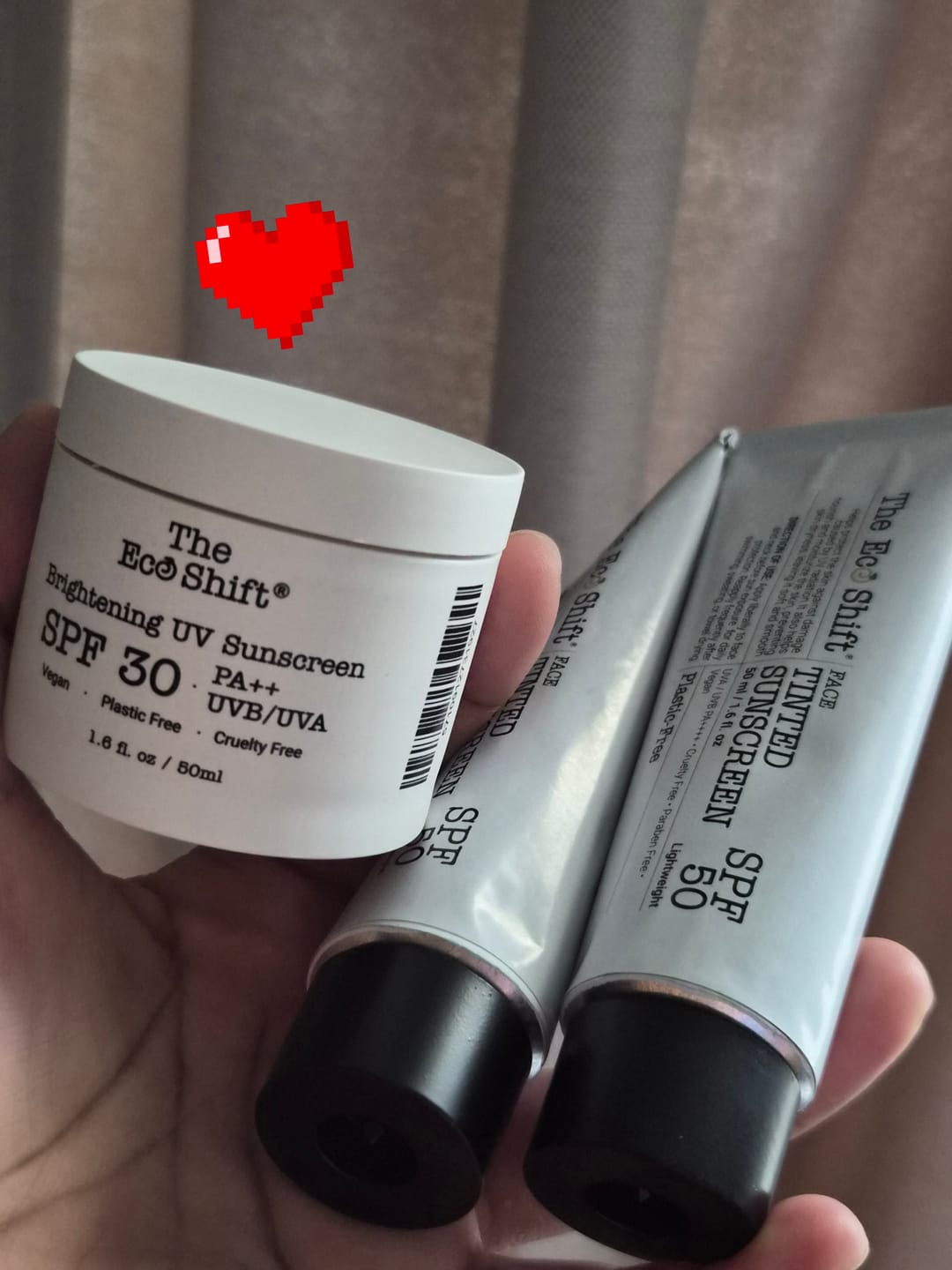 Customer photo review of Brightening UV Sunscreen SPF30 with UVA/UVB  50g