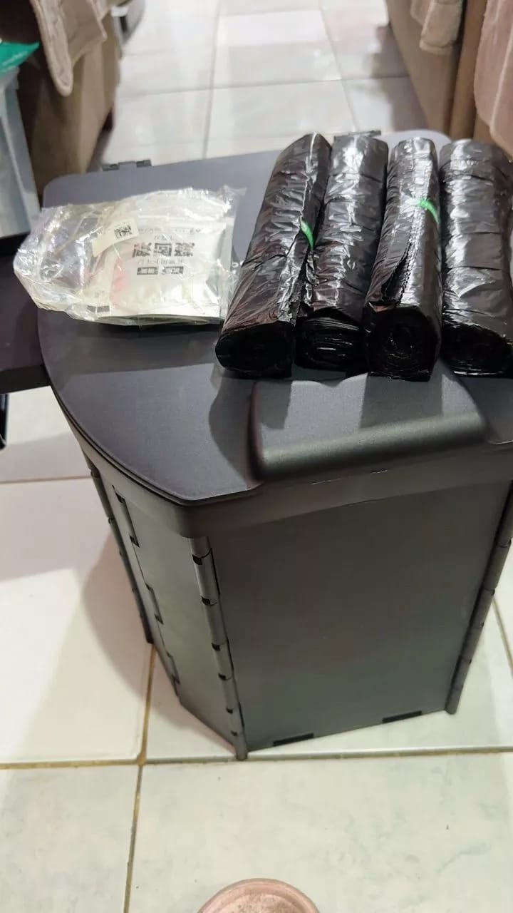 Customer photo review of Portable Folding Toilet – Collapsible Camp Toilet for Adults
