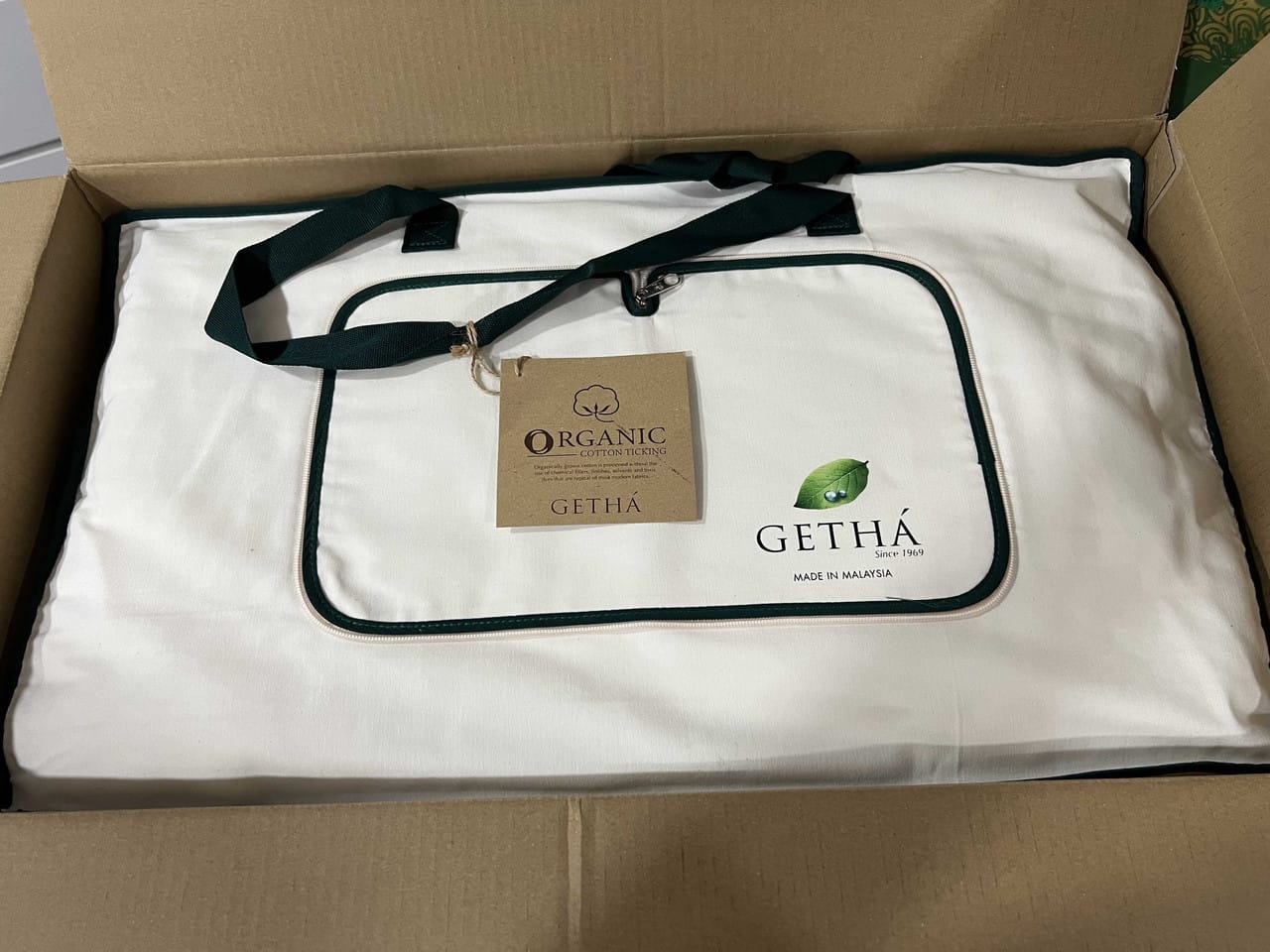 Customer photo review of Getha Organic Cotton Latex Pillow