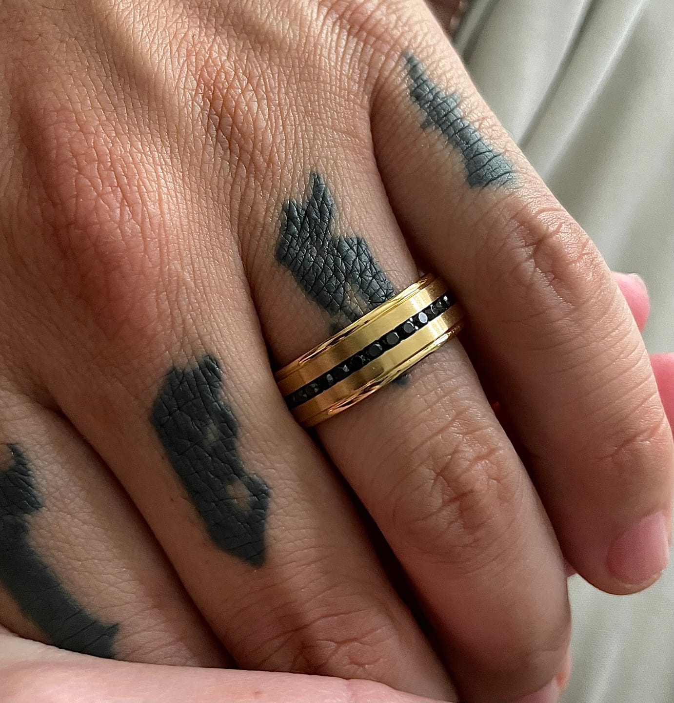 Customer photo review of Black Stone Matte Band