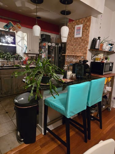Customer photo review of Henriksdal Barstool Cover seat width of 19" (48cm)