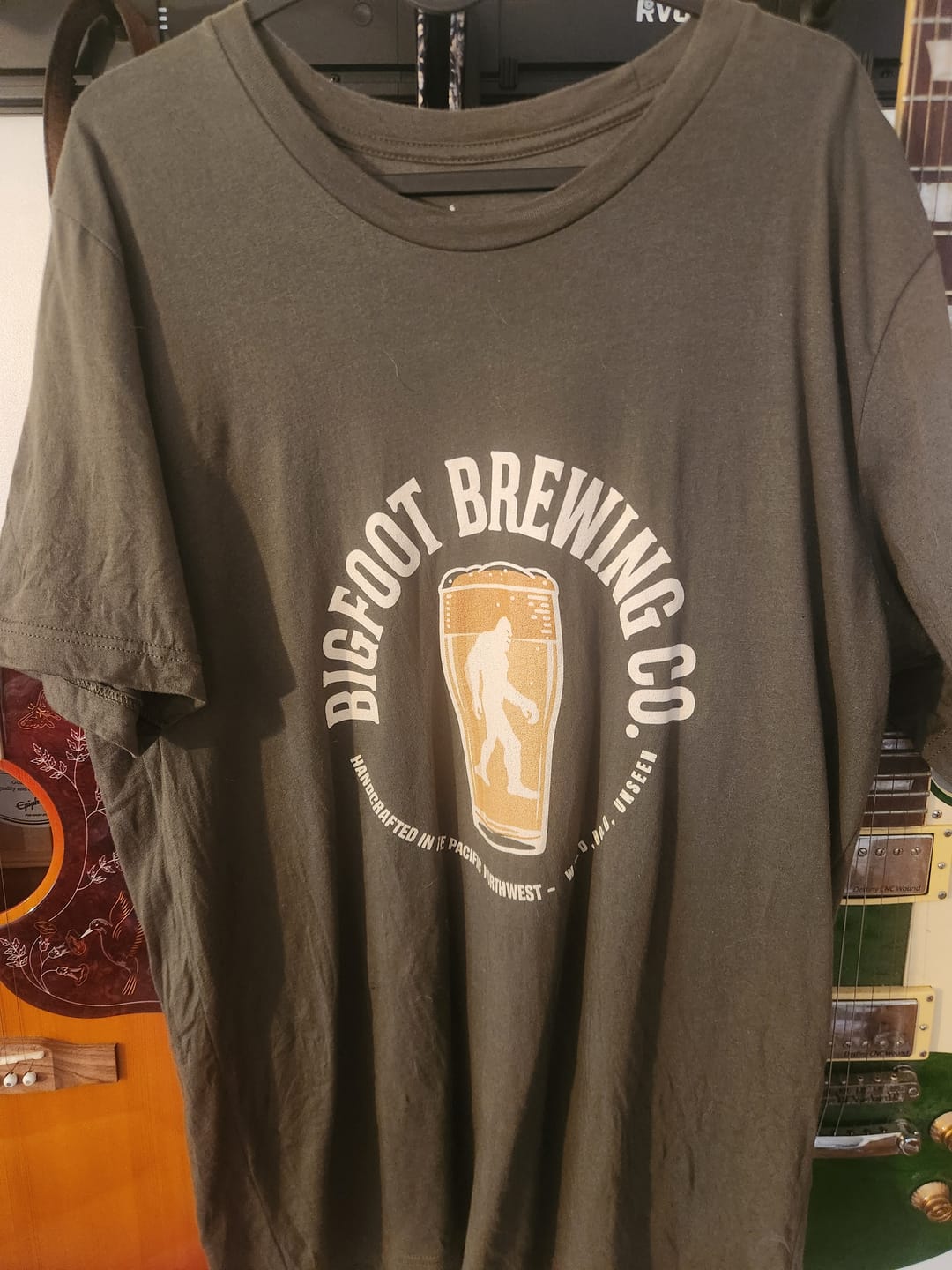 Customer photo review of Bigfoot Brewing Co. T-Shirt – Pacific Northwest Beer Lover Cryptid Tee