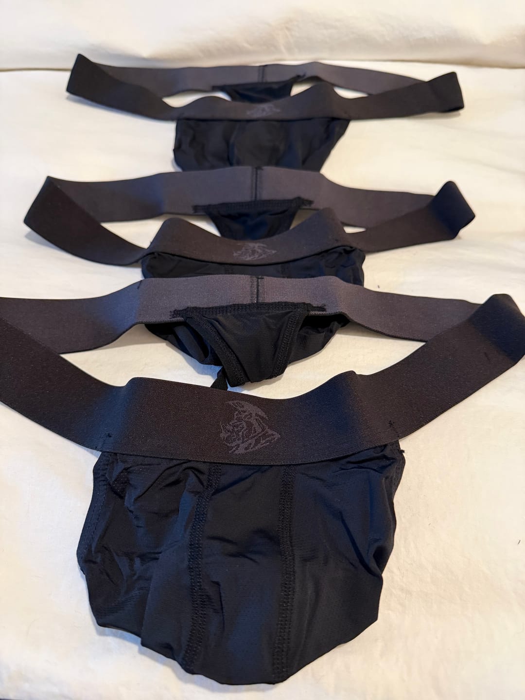 Customer photo review of Nylon 0in Mesh Thong No Fly 3pk Black