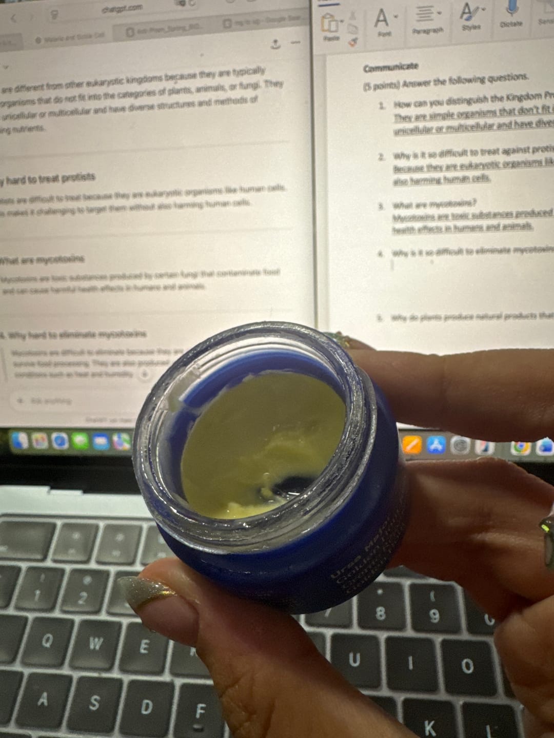 Customer photo review of Golden Hour Recovery Cream