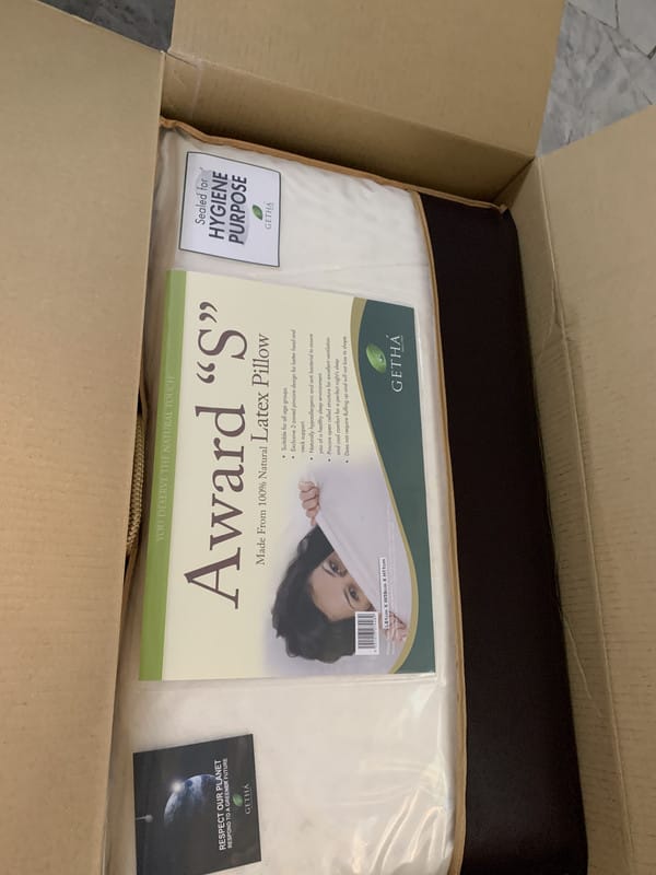 Customer photo review of Getha Award S Latex Pillow