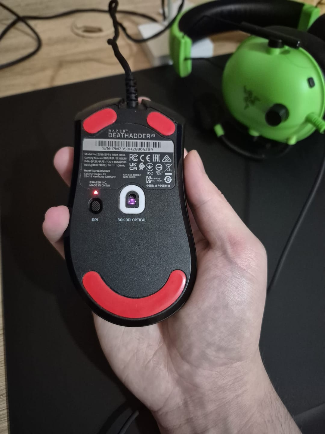 Customer photo review of X-Raypad Obsidian Mouse Skates