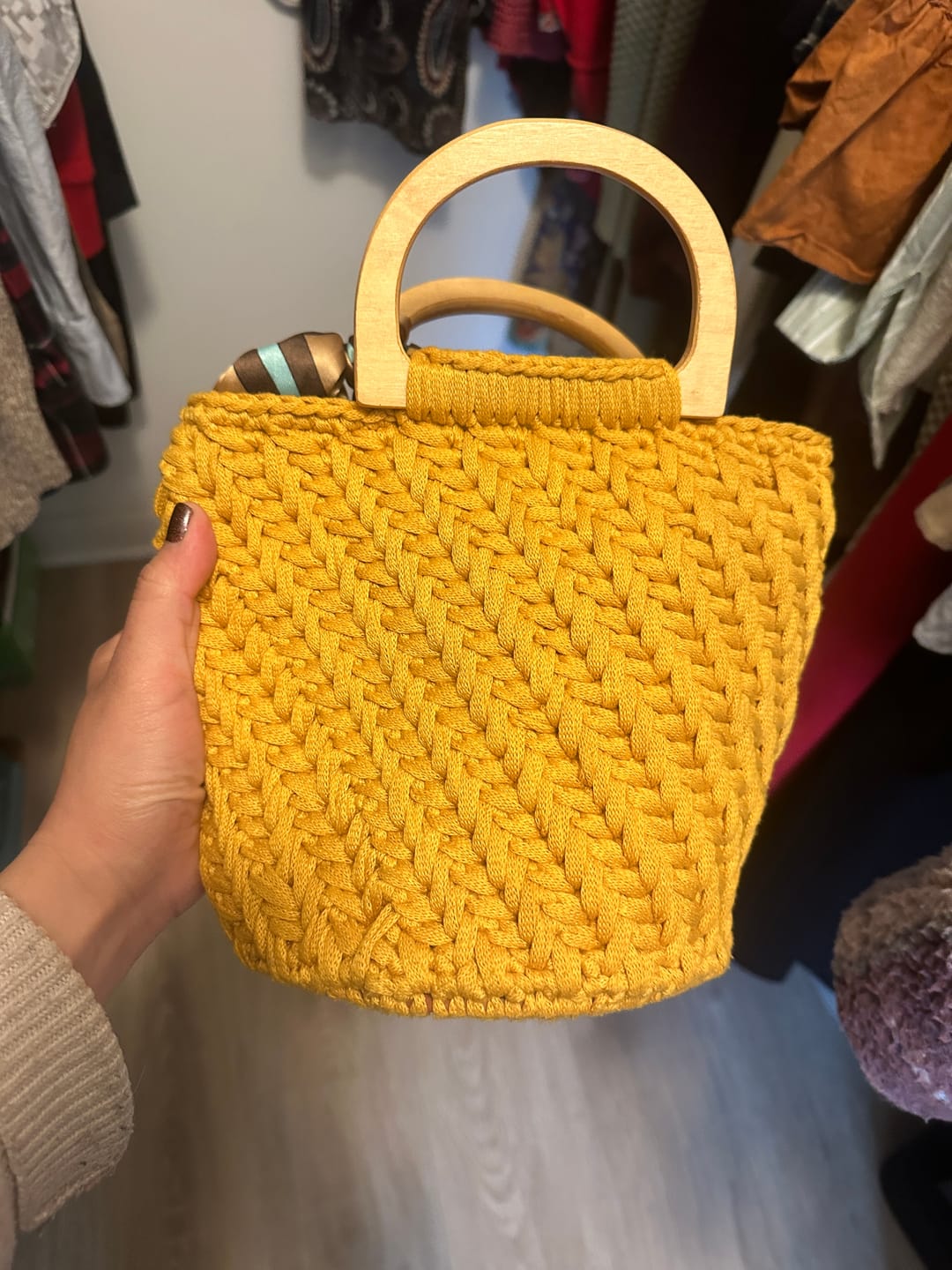 Customer photo review of CrochetPark™  Elegant granny Crochet Bag DIY Kit