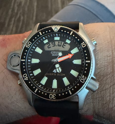 Customer photo review of Citizen Promaster Men's 51mm Stainless Steel Analogue Digital Watch JP2000-08E