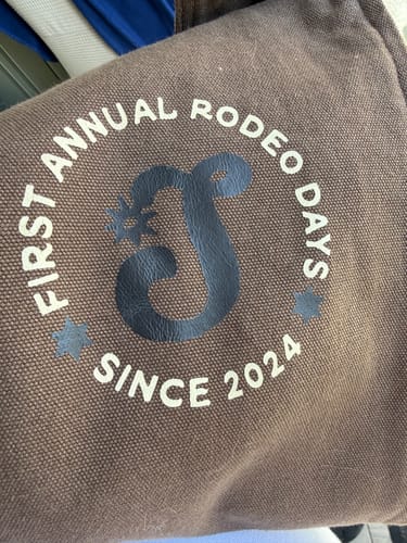 Customer photo review of SALOON 1ST ANNUAL RODEO DAYS CANVAS JACKET
