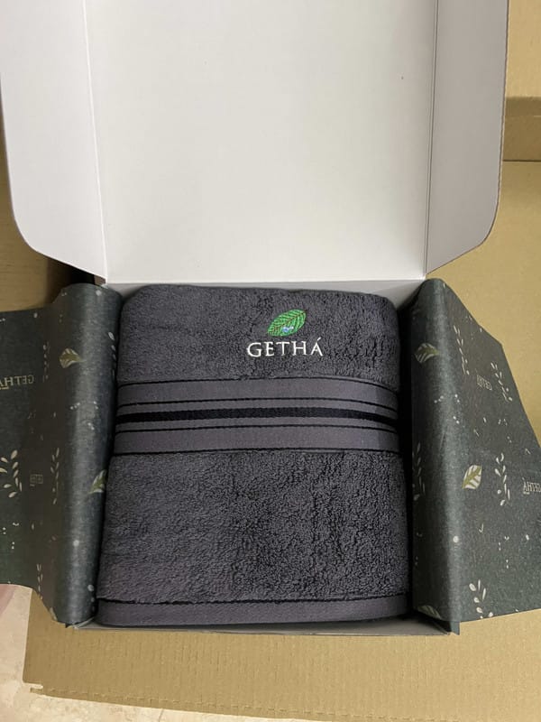 Customer photo review of Getha Lux Towel - Dark Grey