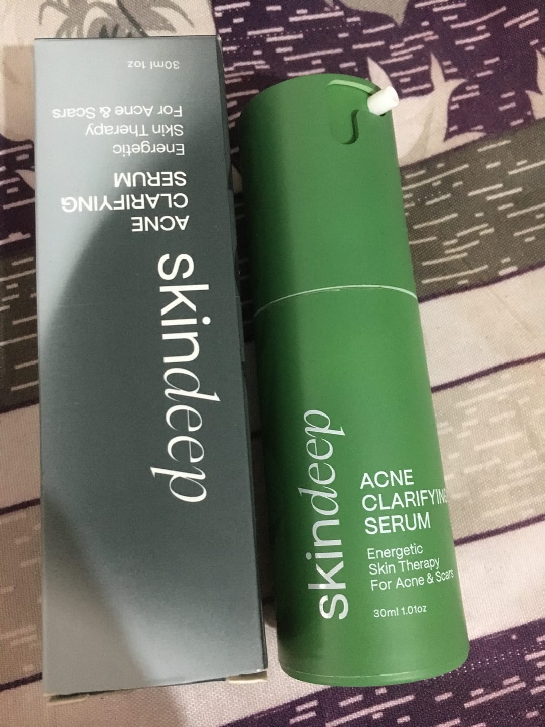 Customer photo review of ACNE CLARIFYING SERUM - Energetic Skin Therapy for Acne & Scars