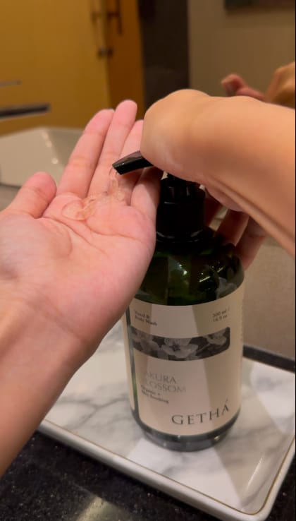 Customer photo review of Getha Premium Botanical Body Wash 500ml