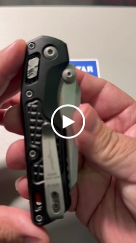 Customer video review of Microtech MSI Mini Black Aluminum 3.25 inch M390MK Power Blade Knife – Made in USA