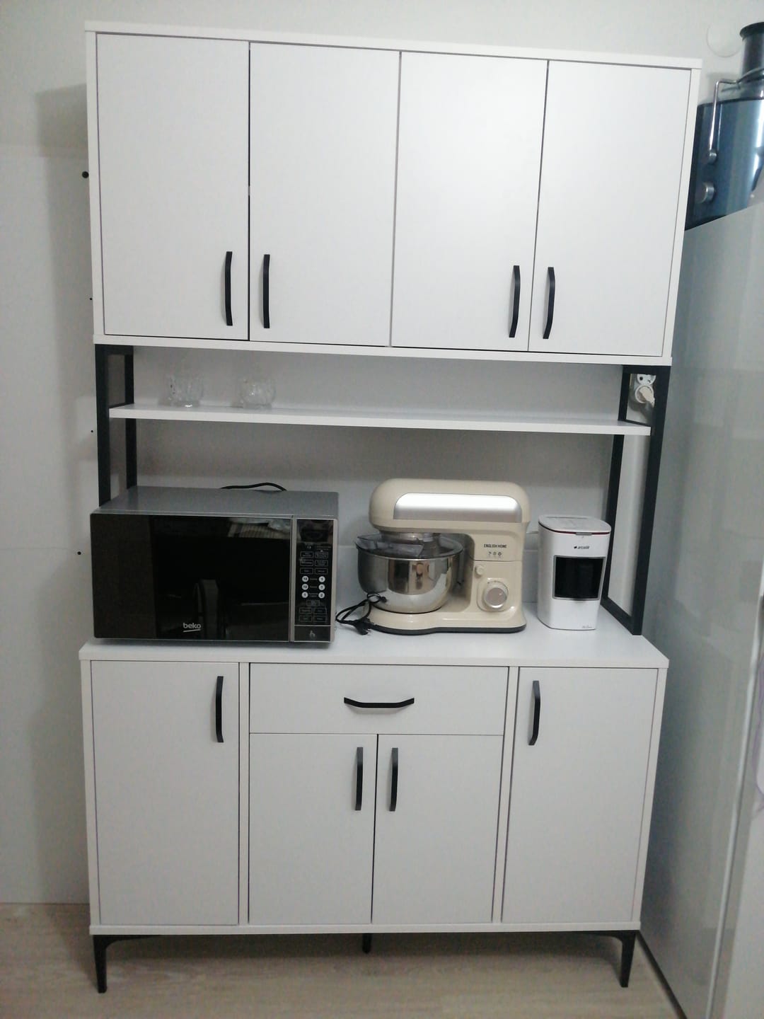 Customer photo review of Rani JE134 Çok Amaçlı Dolap 10 Kapaklı 1 Çekmeceli Kiler Mutfak Dolabı Beyaz