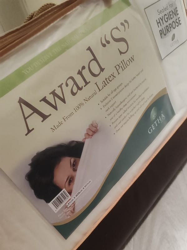 Customer photo review of Getha Award S Latex Pillow