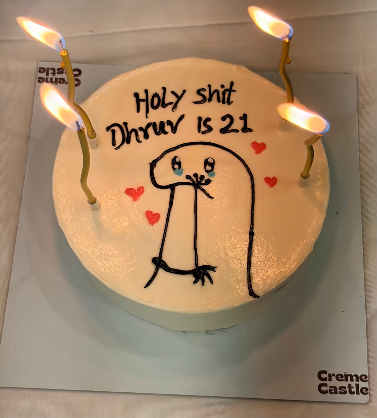 Customer photo review of Meme Age Theme Cake
