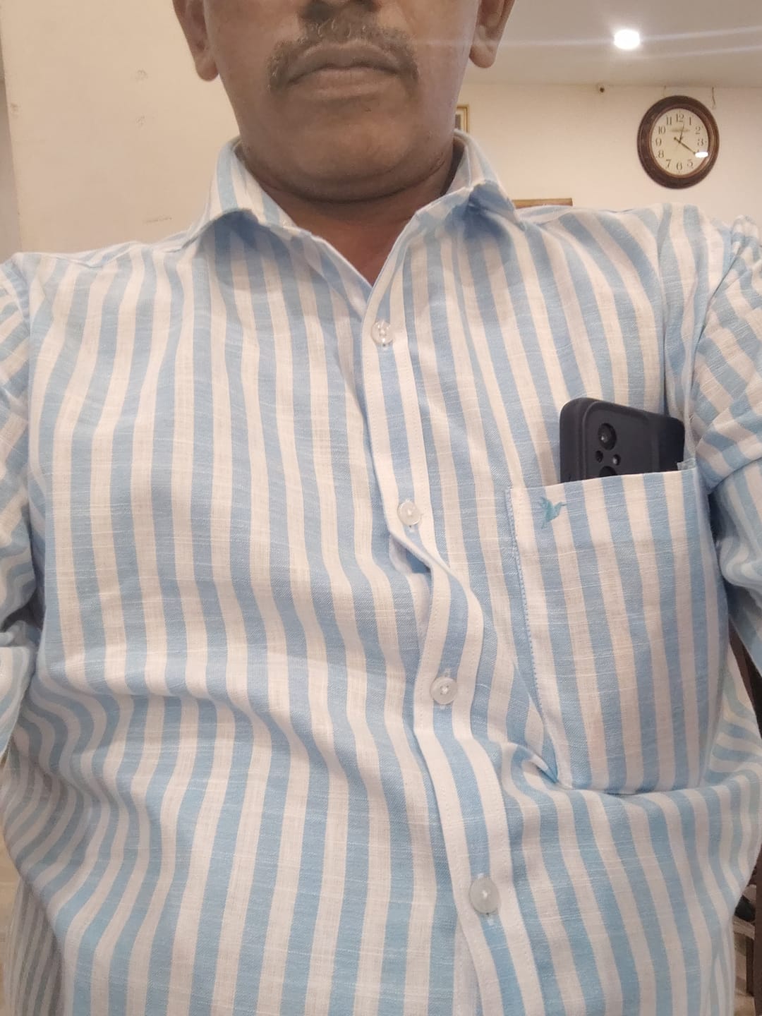 Customer photo review of Aqua Blue and White Bars -Full-Bamboo Linen