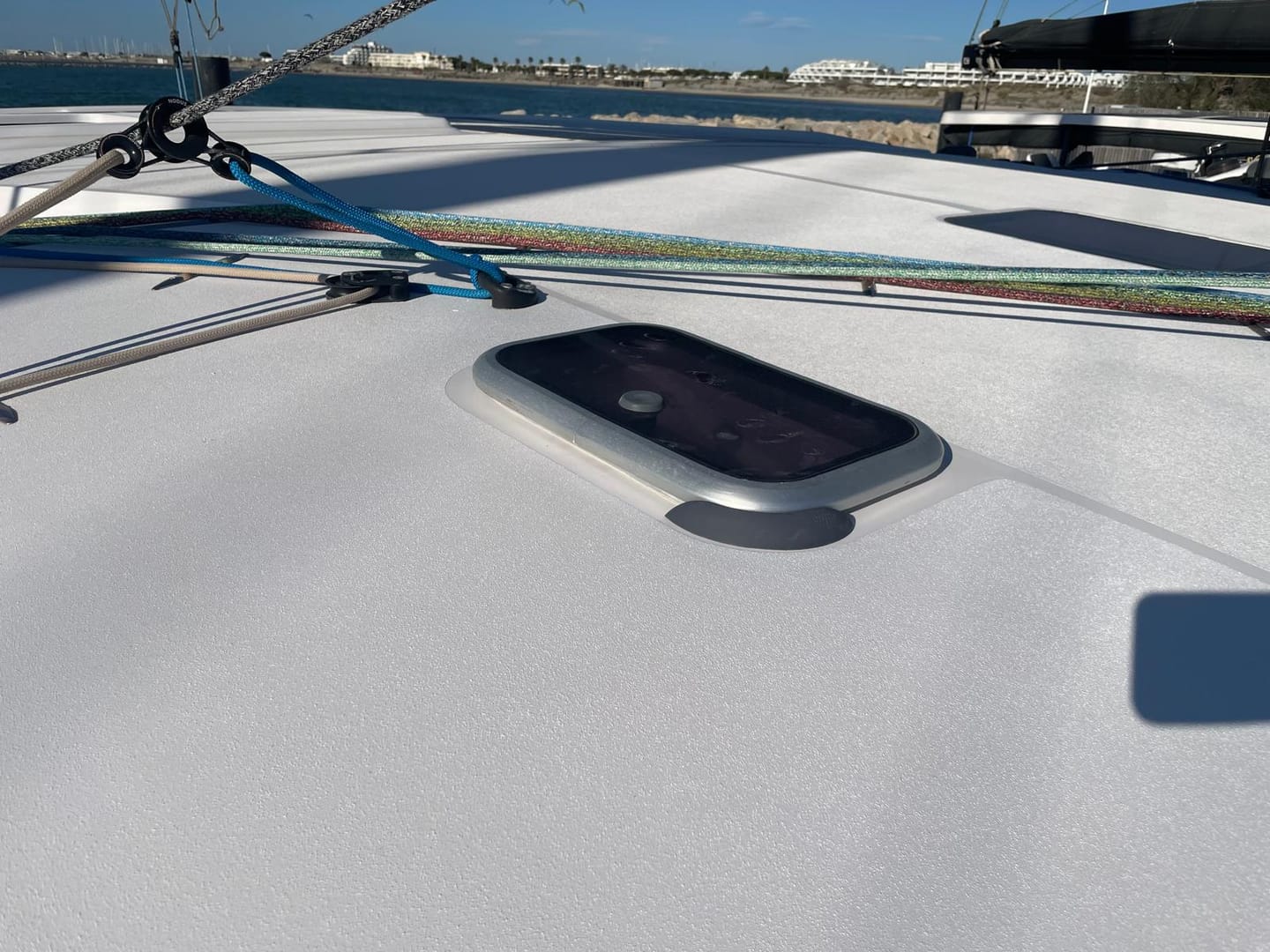 Customer photo review of Rope Deflector – Porthole Fairlead Protection System