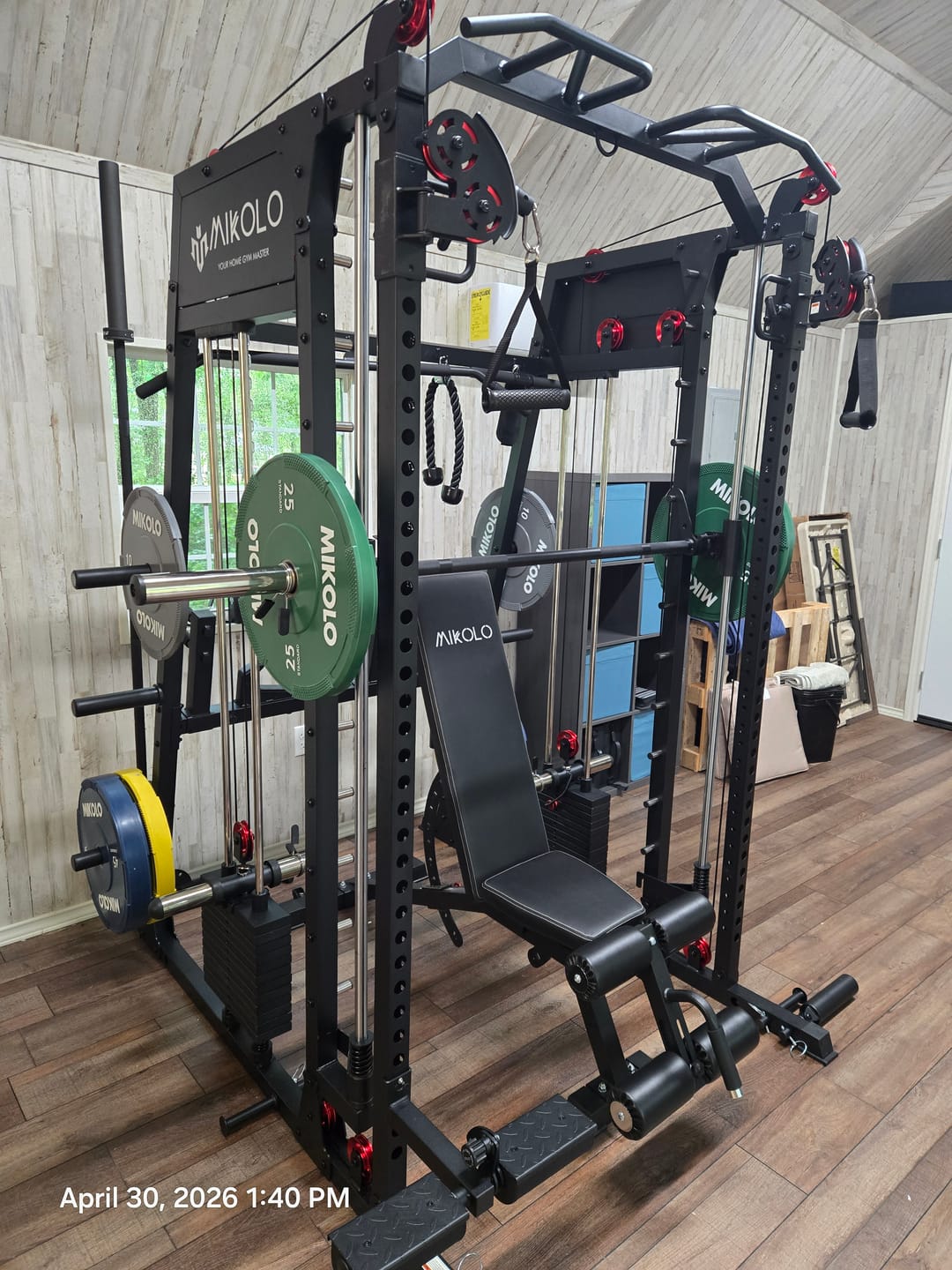 Customer photo review of M4-2.0 Elite All-In-One Workout Smith Gym Machine with Dual Weight Stacks (UPGRADED)