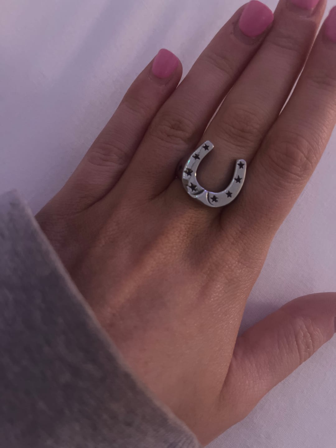 Customer photo review of Horse Shoe Ring