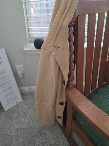 Customer photo review of Autumn and Winter New Men's Solid Color Casual Business Woolen Long Coat